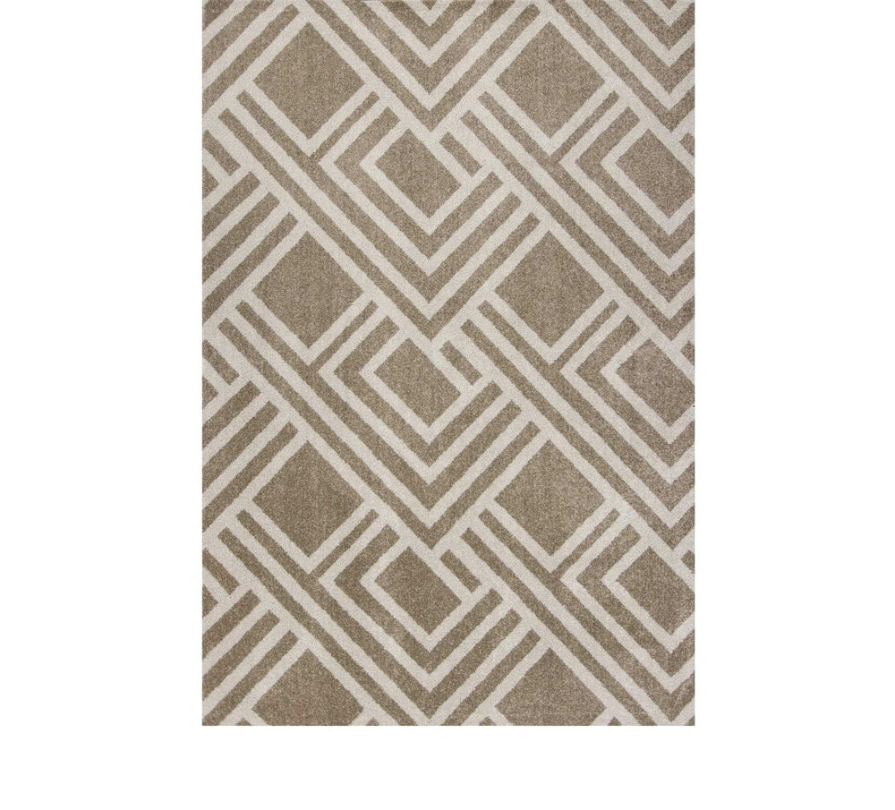 3' X 5' Beige Geometric Indoor Outdoor Area Rug - Homeroots - Flyclothing LLC