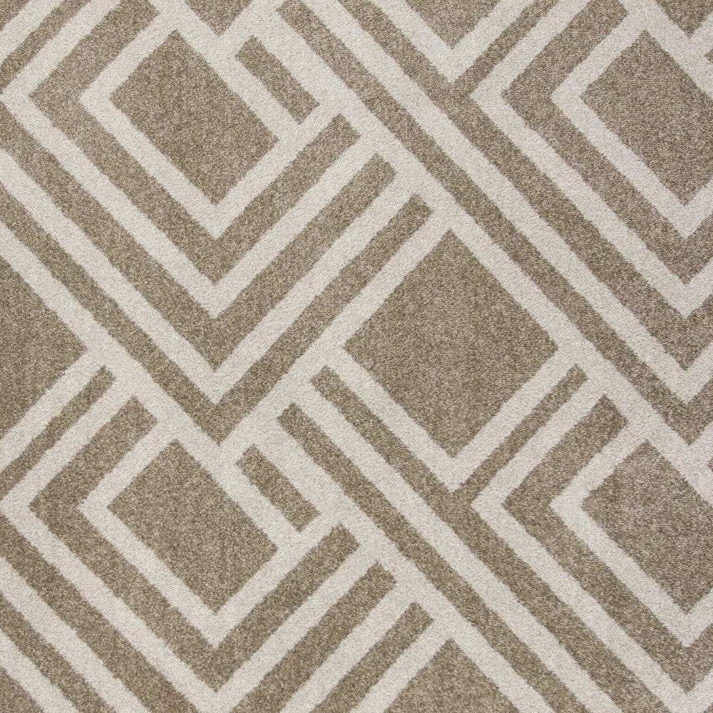 3' X 5' Beige Geometric Indoor Outdoor Area Rug - Homeroots - Flyclothing LLC