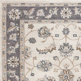 3' X 5' Gray and Ivory Floral Area Rug - Homeroots - Flyclothing LLC