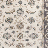 3' X 5' Gray and Ivory Floral Area Rug - Homeroots - Flyclothing LLC