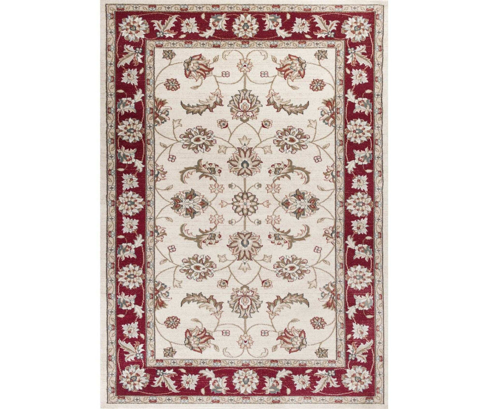 3' X 5' Ivory Red Floral Indoor Area Rug - Homeroots - Flyclothing LLC