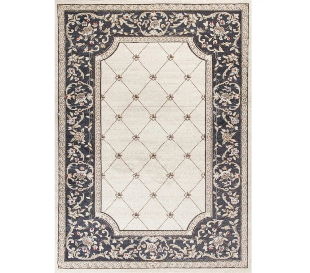 3' X 5' Gray and Ivory Trellis Area Rug - Homeroots - Flyclothing LLC