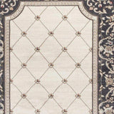 3' X 5' Gray and Ivory Trellis Area Rug - Homeroots - Flyclothing LLC