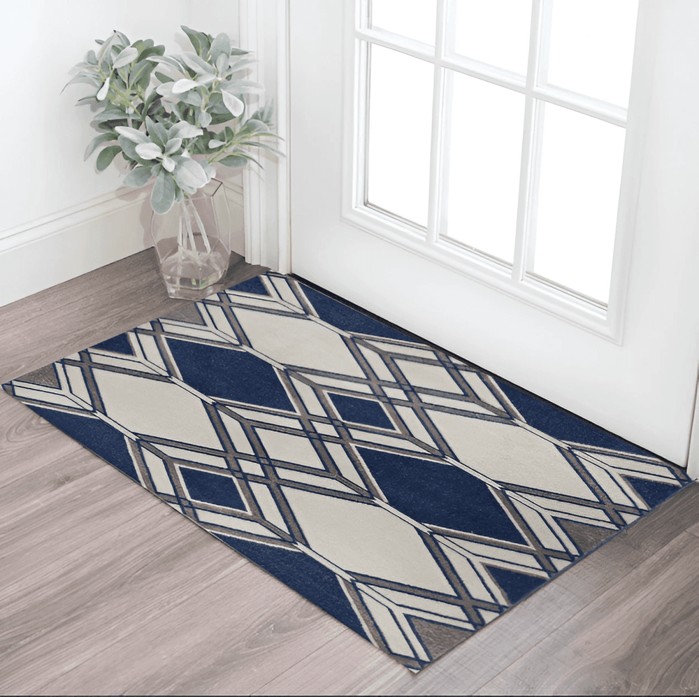 3' X 5' Ivory Geometric Area Rug - Homeroots - Flyclothing LLC