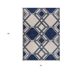 3' X 5' Ivory Geometric Area Rug - Homeroots - Flyclothing LLC