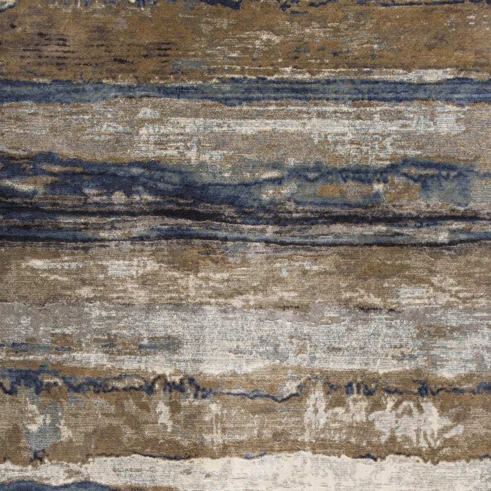 2' X 4' Ivory and Blue Area Rug - Homeroots - Flyclothing LLC