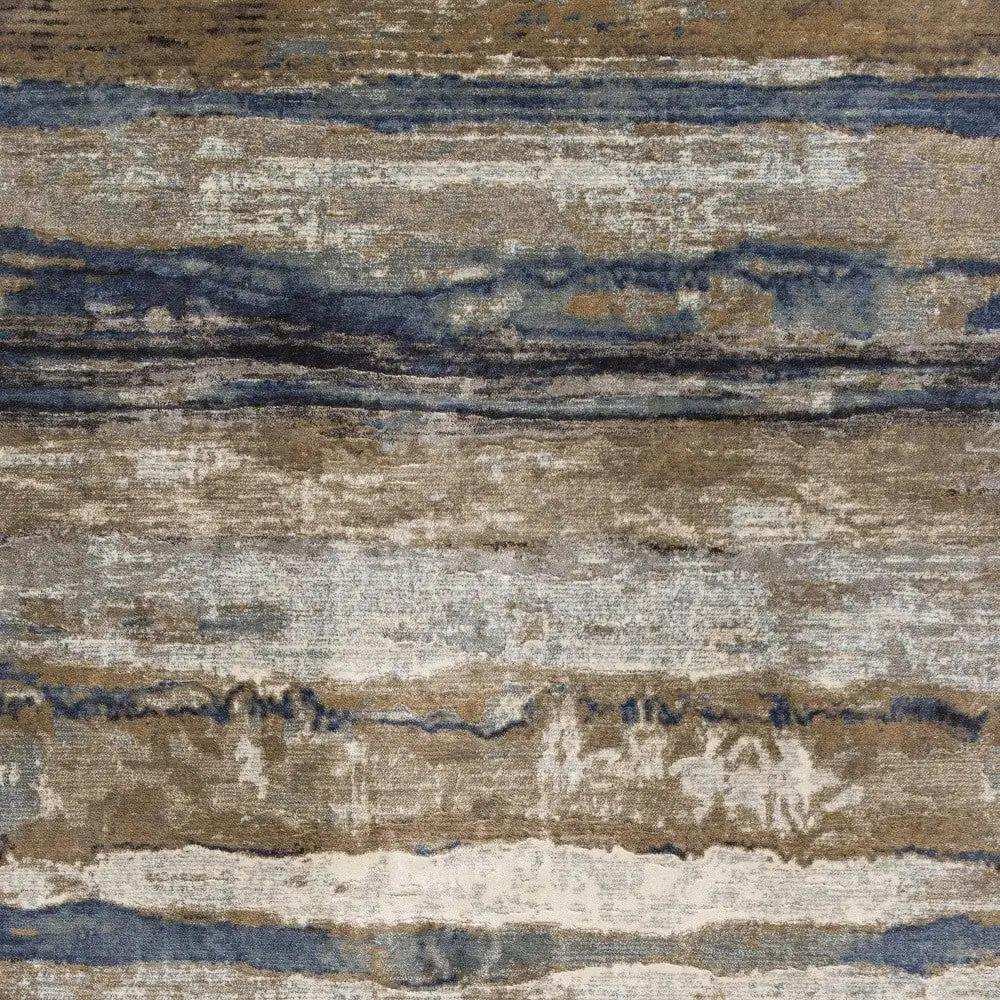 2' X 4' Ivory and Blue Area Rug - Homeroots - Flyclothing LLC