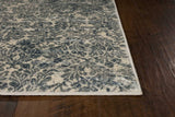 2' X 4' Ivory and Blue Damask Area Rug - Homeroots - Flyclothing LLC