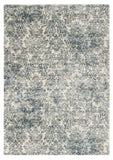 2' X 4' Ivory and Blue Damask Area Rug - Homeroots - Flyclothing LLC