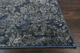 2' X 4' Slate Blue Damask Area Rug - Homeroots - Flyclothing LLC