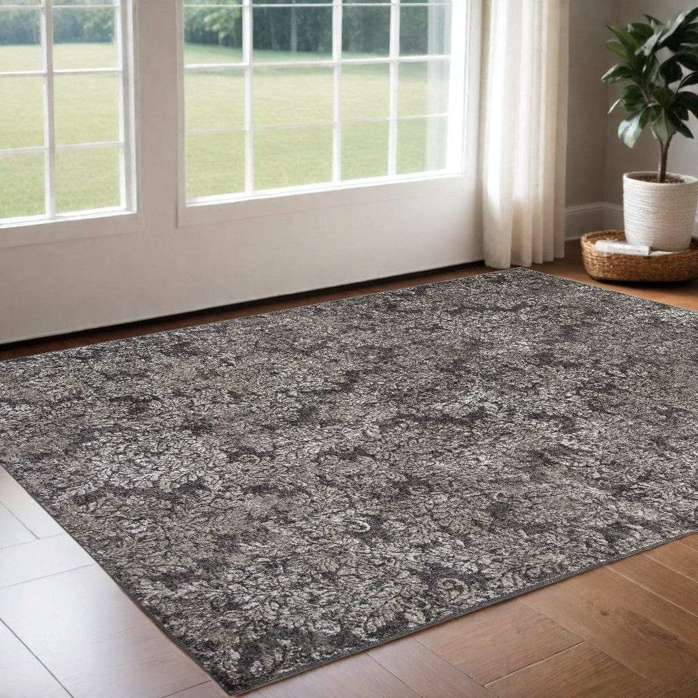 2' X 4' Taupe/Sand Damask Area Rug - Homeroots - Flyclothing LLC