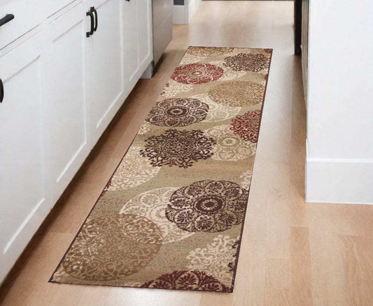 2' X 8' Sand Polypropylene Runner Rug - Homeroots - Flyclothing LLC