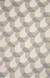 2' X 4' Ivory Or Grey Polygon Pattern Wool Area Rug - Homeroots - Flyclothing LLC