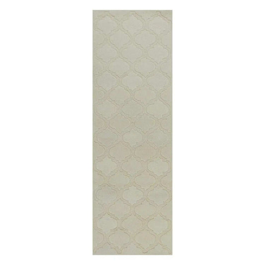 2' X 4' Grey Hand Tufted Geometric Indoor Accent Rug - Homeroots - Flyclothing LLC