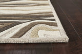 2' X 4' Natural Beige Hand Tufted Abstract Waves Indoor Accent Rug - Homeroots - Flyclothing LLC