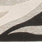 2' X 4' Natural Beige Hand Tufted Abstract Waves Indoor Accent Rug - Homeroots - Flyclothing LLC