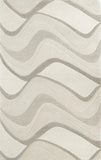2' X 4' Ivory Hand Tufted Abstract Waves Indoor Accent Rug - Homeroots - Flyclothing LLC