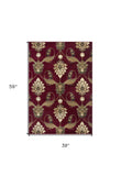 3' X 5' Red Area Rug - Homeroots - Flyclothing LLC