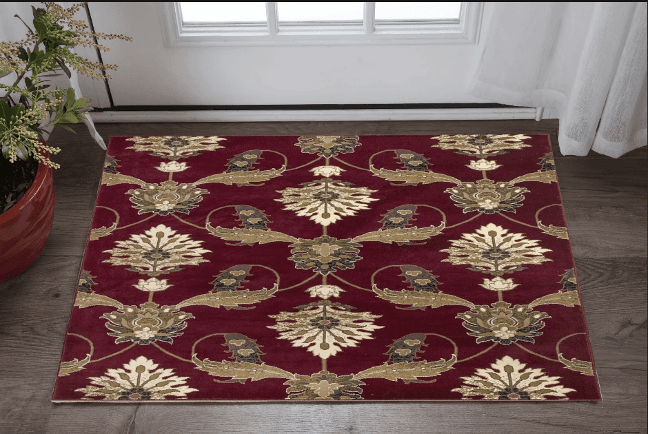 3' X 5' Red Area Rug - Homeroots - Flyclothing LLC
