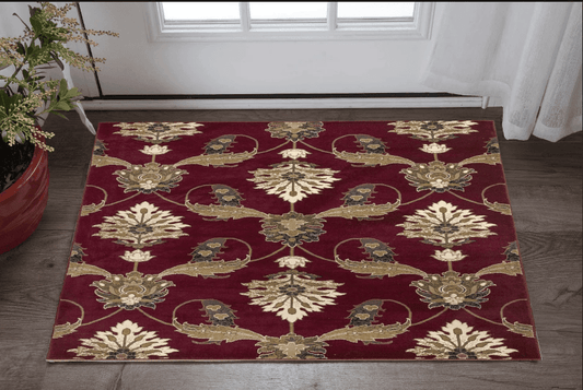 3' X 5' Red Area Rug - Homeroots - Flyclothing LLC