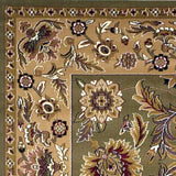 3' X 5' Green Taupe Machine Woven Floral Traditional Indoor Area Rug - Homeroots - Flyclothing LLC