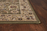 3' X 5' Green Taupe Machine Woven Floral Traditional Indoor Area Rug - Homeroots - Flyclothing LLC