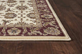 3' X 5' Ivory Red Machine Woven Floral Traditional Indoor Area Rug - Homeroots - Flyclothing LLC