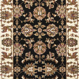 2' X 8' Black Or Ivory Traditional Bordered Rug - Homeroots - Flyclothing LLC