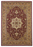 3' X 5' Red Beige Machine Woven Floral Medallion Indoor Area Rug - Homeroots - Flyclothing LLC