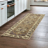 2' X 8' Beige Or Ivory Medallion Runner Rug - Homeroots - Flyclothing LLC