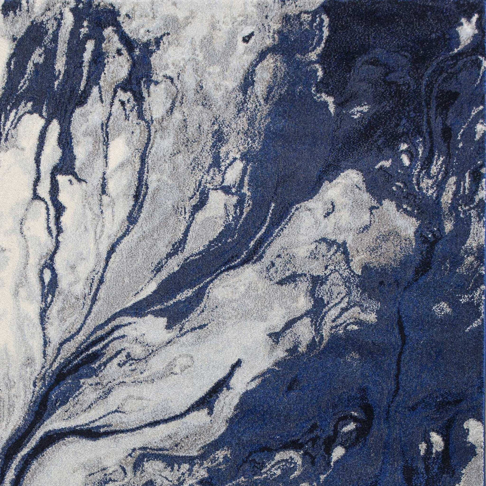 3' X 5' Blue Abstract Area Rug - Homeroots - Flyclothing LLC
