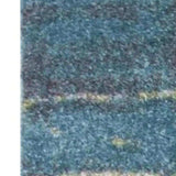 3' X 5' Blue and Green Abstract Brushstrokes Area Rug - Homeroots - Flyclothing LLC