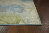 3' X 5' Blue and Green Abstract Area Rug - Homeroots - Flyclothing LLC
