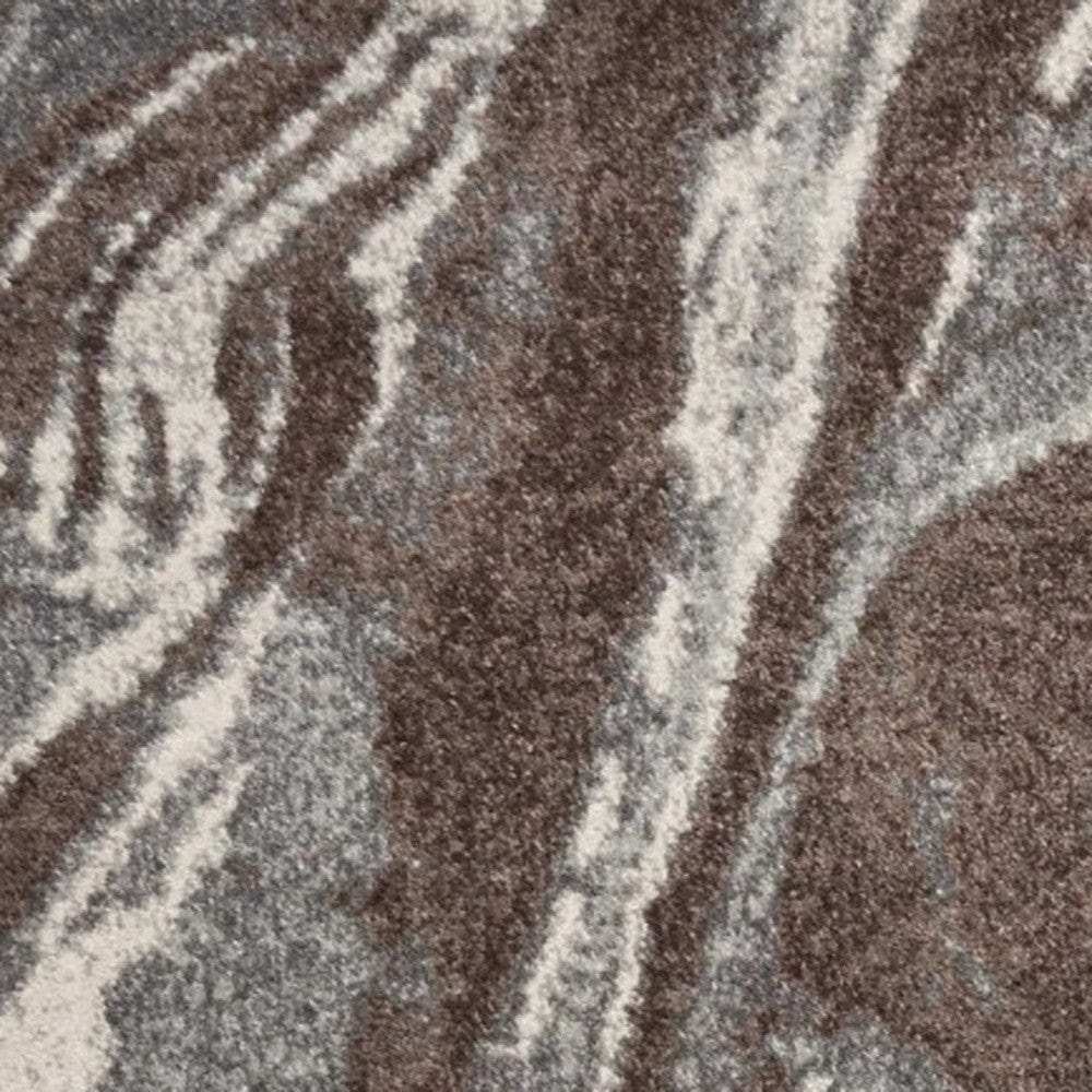 3' X 5' Brown Abstract Area Rug - Homeroots - Flyclothing LLC