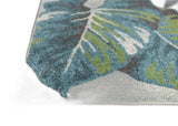 3' X 5' Teal and Ivory Tropical Floral Area Rug - Homeroots - Flyclothing LLC
