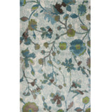3' X 5' Teal Floral Vines Area Rug - Homeroots - Flyclothing LLC