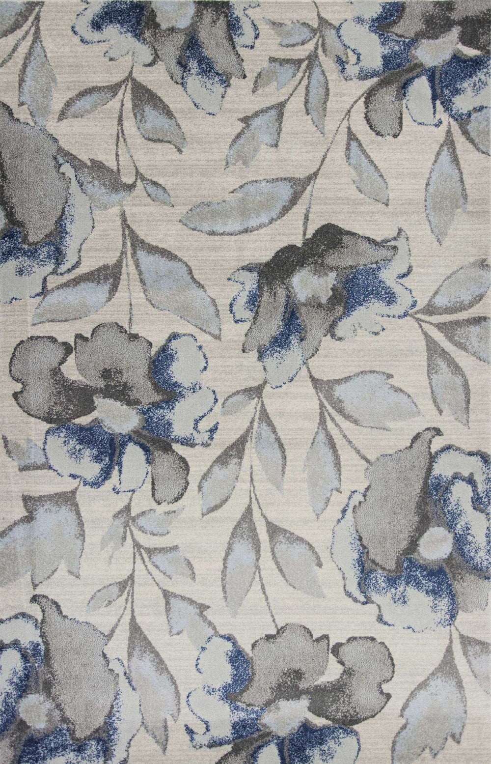 3' X 5' Blue and Gray Floral Vines Area Rug - Homeroots - Flyclothing LLC