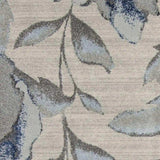 3' X 5' Blue and Gray Floral Vines Area Rug - Homeroots - Flyclothing LLC