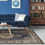 3' X 5' Navy Blue Oriental Area Rug - Homeroots - Flyclothing LLC