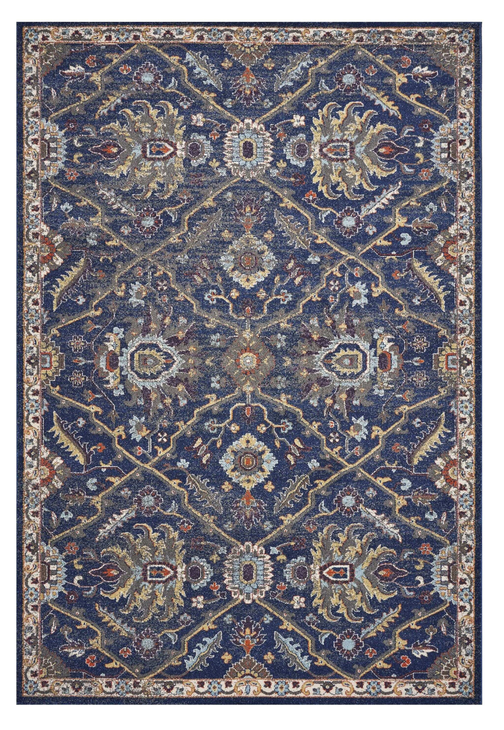 3' X 5' Royal Blue Oriental Area Rug - Homeroots - Flyclothing LLC