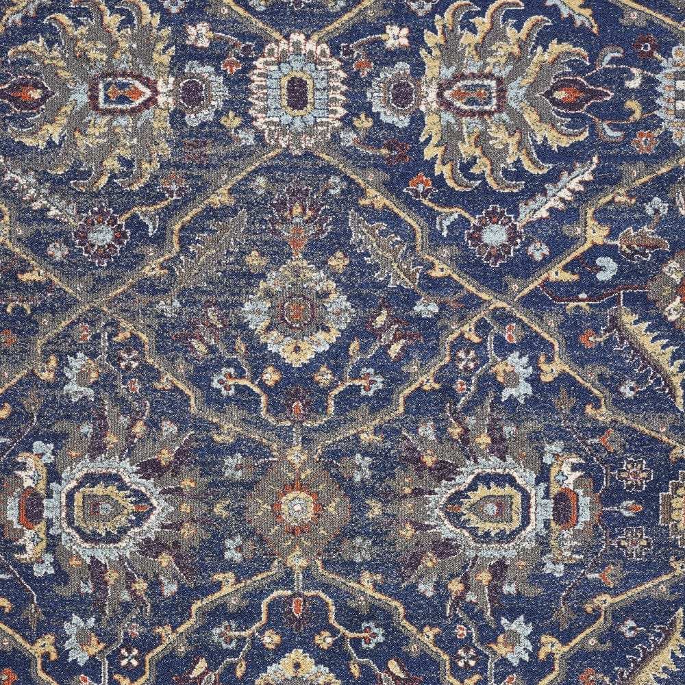 3' X 5' Royal Blue Oriental Area Rug - Homeroots - Flyclothing LLC