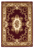 3' X 5' Red and Ivory Floral Border Area Rug - Homeroots - Flyclothing LLC