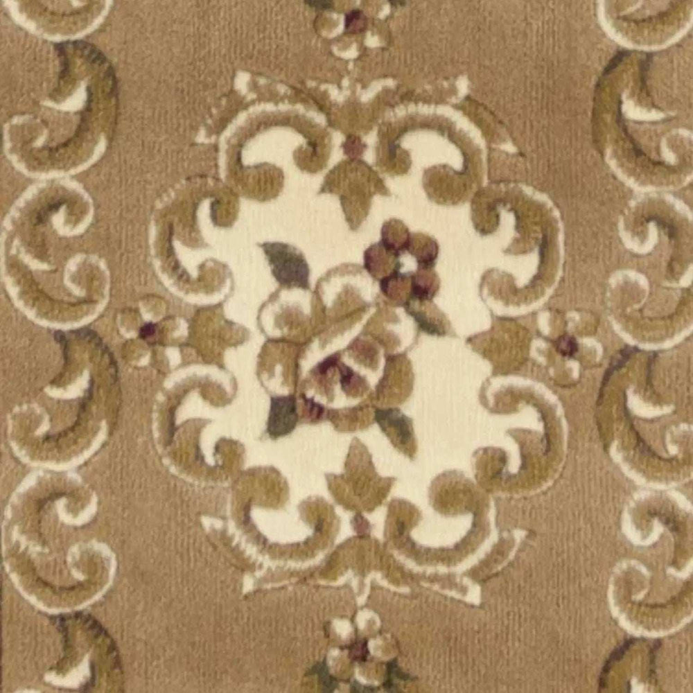 2' X 8' Beige Or Ivory Medallion Runner Rug - Homeroots - Flyclothing LLC
