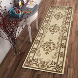 2' X 8' Ivory Medallion Runner Rug - Homeroots - Flyclothing LLC
