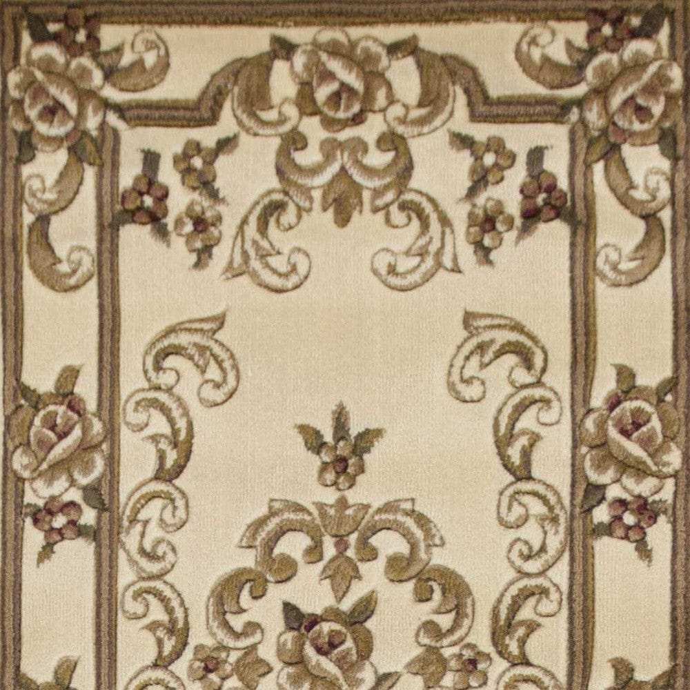 2' X 8' Ivory Medallion Runner Rug - Homeroots - Flyclothing LLC