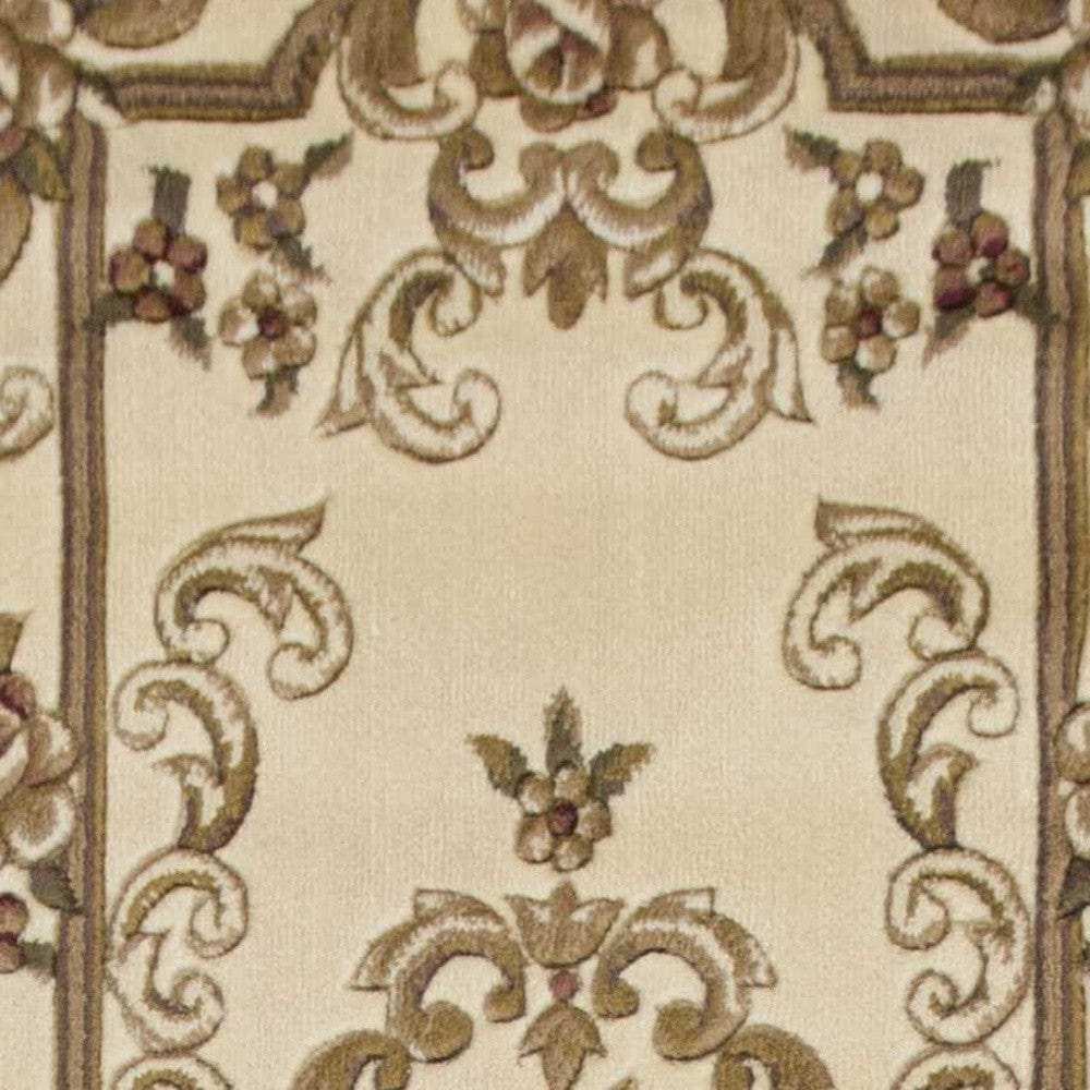 2' X 8' Ivory Medallion Runner Rug - Homeroots - Flyclothing LLC