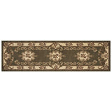 8' Green and Ivory Medallion Runner Rug - Homeroots - Flyclothing LLC