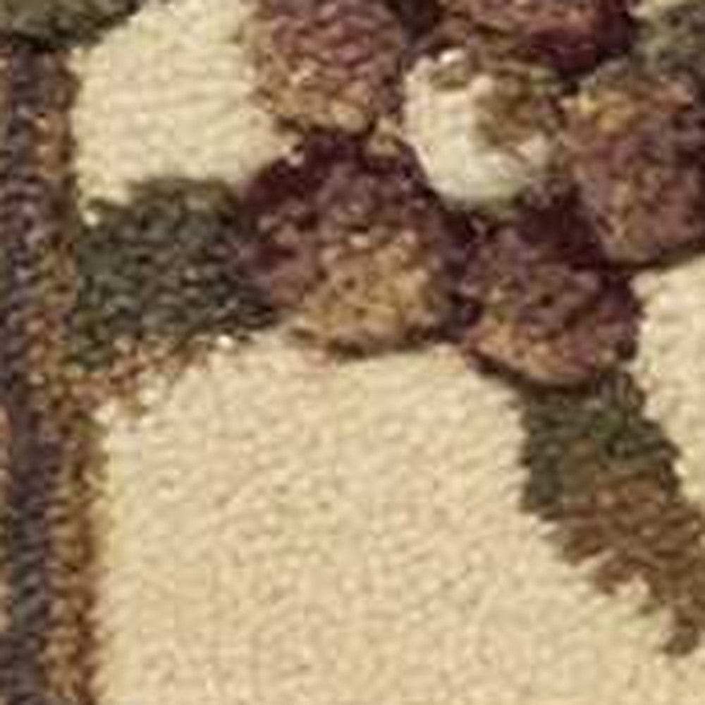 8' Green and Ivory Medallion Runner Rug - Homeroots - Flyclothing LLC