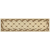 2' X 8' Ivory Fleur De Lis Runner Rug - Homeroots - Flyclothing LLC