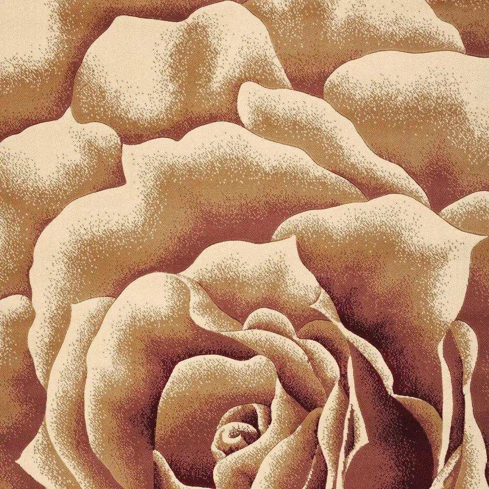 3' X 5' Ivory Machine Woven Hand Carved Oversized Floral Indoor Area Rug - Homeroots - Flyclothing LLC